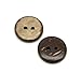 PEPPERLONELY Brand 100PC Brown Coconut Shell Buttons 2 Hole Scrapbooking Sewing Buttons 15mm (5/8 Inch)