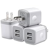 WITPRO USB Wall Plug Universal 2.1A/5V Dual Port Wall Charger Power Adapter Block Compatible with iPhone Xs/Xs Max/XR/X/8/7/6S Plus, Samsung, LG, Moto, Android More (Pack-4, White)