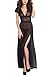 Deargirl See Through Mesh and Lace Deep V Neck Lingerie Gown Maxi Long Dress