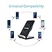 Ostart Qi Samsung Wireless Charger, Fast Wireless Charging Pad with 2 Coils, Cooling Fan for Samsung Galaxy S8/ S8+/ S7/ S7 Edge/ S6 Edge+/ Note 5 and Other Qi-enabled Smart Devices, Black