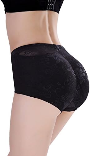 Twinkel Pinkel Butt Lifter Shapewear Padded Brief Hip Enhancer Panty Lace Seamless Body Shaper (Black, XX-Large)