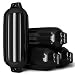 Goplus 4 Ribbed Marine Boat Fender Vinyl Bumper Dock Shield Durable (Black, 8.5" X 27")