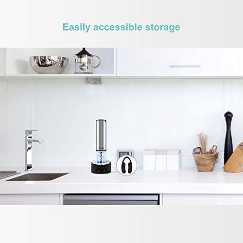 EZBASICS Electric Wine Opener Set, Cordless Stainless Steel Automatic Electric Wine Bottle