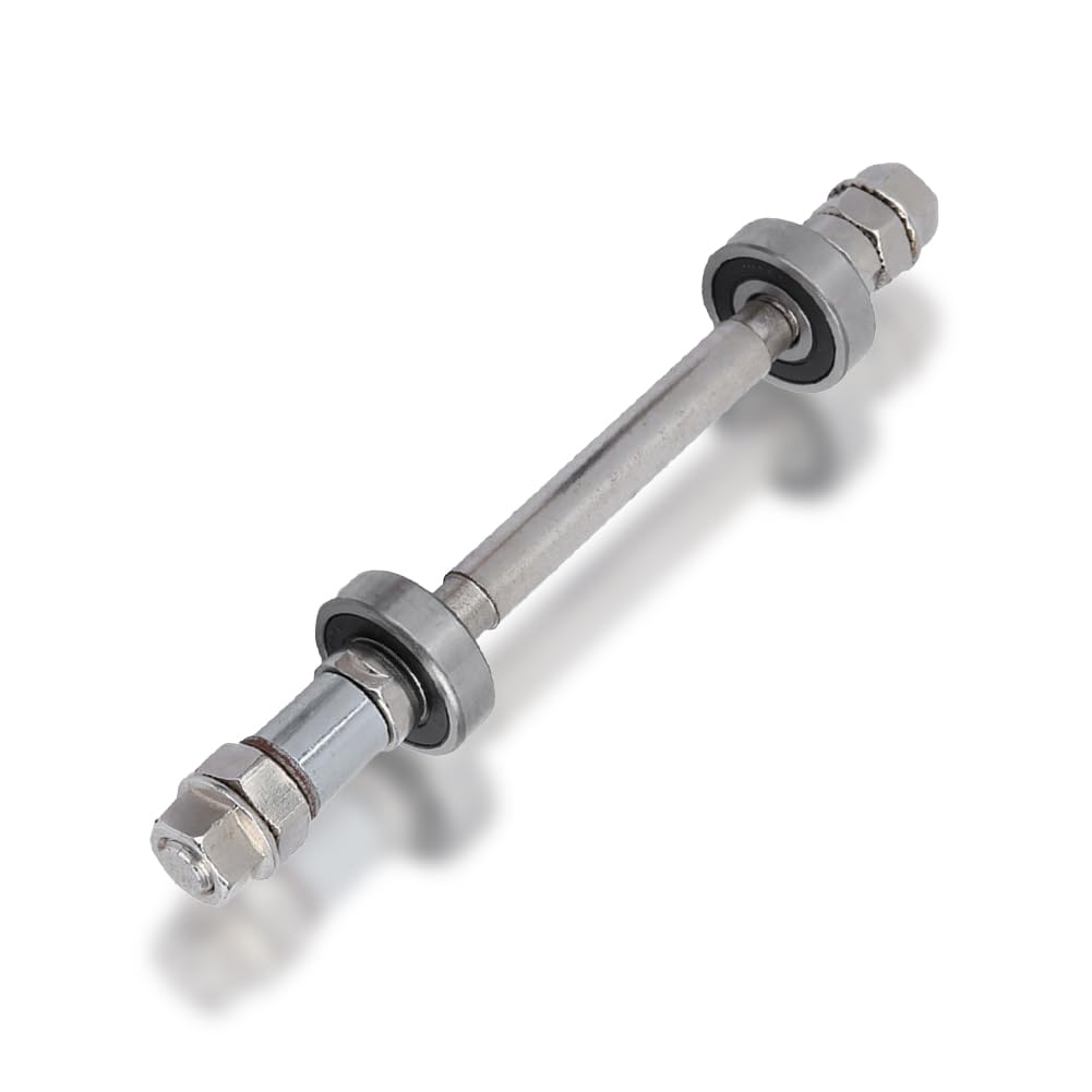 Joyzan Bike Axle Replacement, Solid Wheel Front Rear Axle Hubs Spindle Quick Release MTB Bicycle Cycling Shaft Lever Repair Tool Accessories Bearing for Road Mountain Bike BMX Maintenance Upgrade