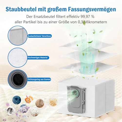 LOVOBO Roborock Q10 S5+ / Q10 S5 Roborock Robot Vacuum Cleaner Accessories Set 1 x Main Brush 4 x Side Brushes 4 x Dust Bags 4 x HEPA Filters 2 x Cleaning Accessories
