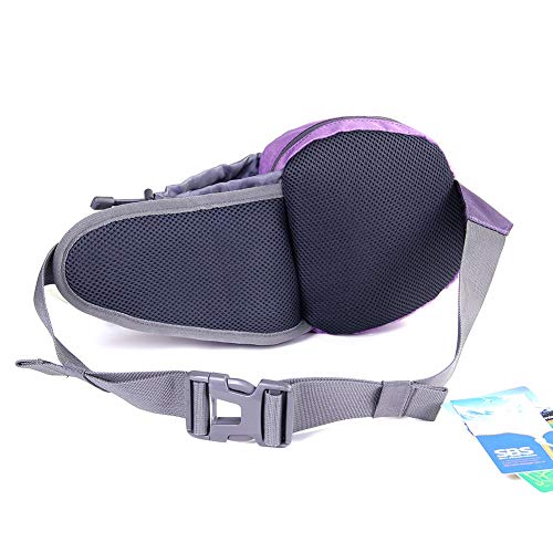 EGOGO Travel Sport Waist Pack Fanny Pack Bum Bag Hiking Bag with Water Bottle Holder S2209 (Purple)