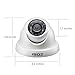 ZOSI 1000TVL CCTV Camera 24 IR LEDs Indoor Outdoor Day Night Vision 65ft Security Dome Color Camera for DVR Surveillance System (White)