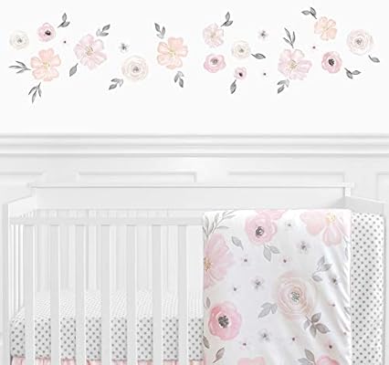 pink and grey nursery accessories