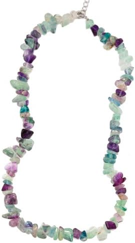 Rainbow Flourite Stone Energy Necklace