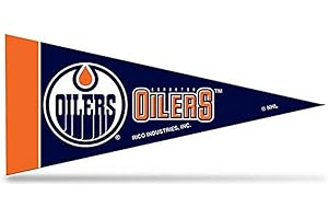 NHL Edmonton Oilers 4-Inch by 9-Inch Classic Mini Pennant Décor
