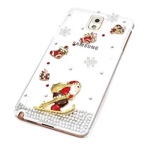 image for KASOS Galaxy Note 3 Case, Note 3 Christmas Clear PC Shell Edge Raised 