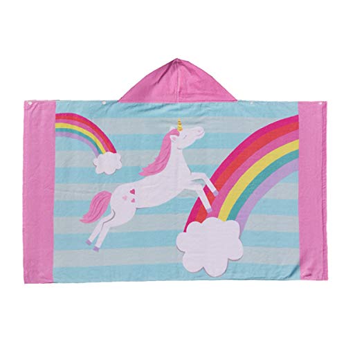 Girl's Rainbow Unicorn Hooded Bath Towel Toddler Girls Beach Towel