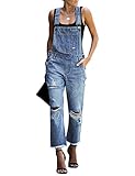 luvamia Women's Casual Distressed Adjustable Denim