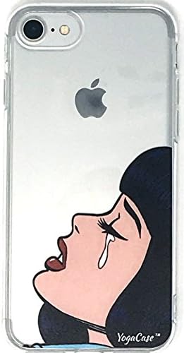 iphone 8 Plus Case, YogaCase InTrends Silicone Back Protective Cover (Comic Art Girl)