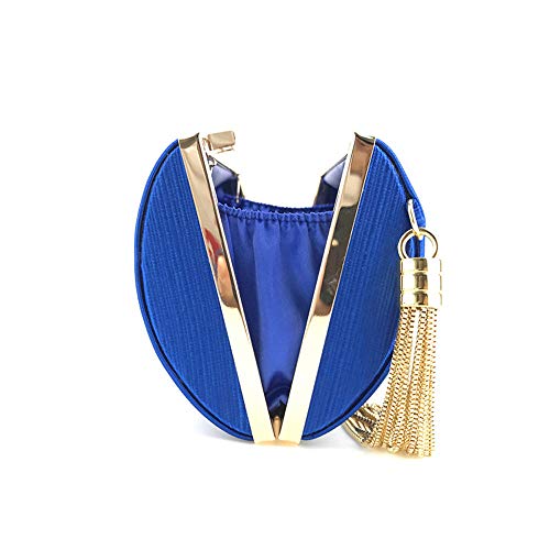 Fainosmny Womens Bag Fashion Tassel Clutches Evening Bags Party Handbags Wedding Purse Prom Tote Bag Toiletry Bag Blue - Thumbnail 6