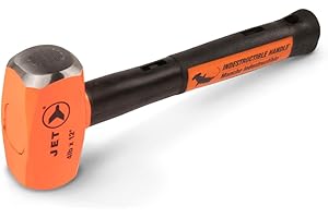 JET Super Heavy Duty Professional Sledge Hammer - Indestructible Handle with Spring Steel Core and Patented Steel Locking Pla