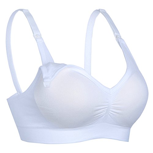 BAOMOSI 3PACK Womens Maternity Nursing Bra For Breastfeeding Comfort Seamless Padded Bras Pack