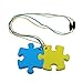 Sensory Oral Motor Aids Chew Necklace for Boys Girls Adults, 2 Pack Silicone Puzzle Chewy Jewelry for Autism ADHD Baby Nursing or Special Needs Kids, Reduce Biting for Heavy Chewer (Blue&Yellow)