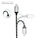 Nekteck Compatible with iPhone X/XS Max/ 8 7/ 7Plus 6s / 6/ Plus SE iPad Pro Air 2 Mini 4/3 iPod 5 to USB Cable Charger, Nylon Braided Cord 3.3ft/ 1m – Black