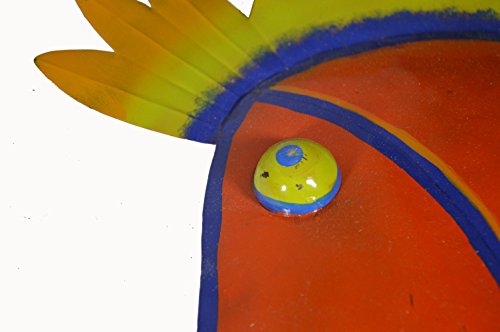 CLEARANCE SET 4 LARGE BEAUTIFUL UNIQUE FISH METAL HANGING WALL ART SCRATCH AND DENT SALE