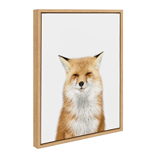 Kate and Laurel Sylvie Animal Studio Fox 3 Framed Canvas Wall Art by Amy Peters…