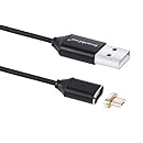 Smart&amp;Cool Gen3 Nylon Braided Super Magnetic Micro USB Charging and Data Transfer Cable for Android Phone and Tablets (Black)
