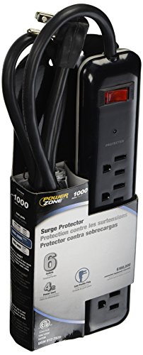 POWER ZONE OR802225 Surge 6 Outlet with 1000J Strip