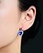 Neoglory Blue Love Heart Crystal Drop Earrings Rhinestone Platinum Plated Women Jewelry Bridesmaid Women