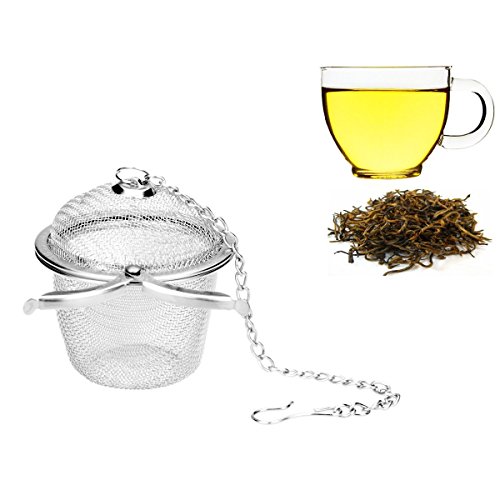 Fangfang Stainless Steel Mesh Tea Bag Strainer Filter Infuser for Loose Leaf Grain Tea Cups, Mugs and Teapots (1)