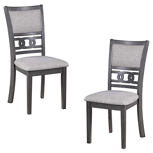New Classic Furniture Gia Dining Chairs, Set of 2, Gray Pricepulse