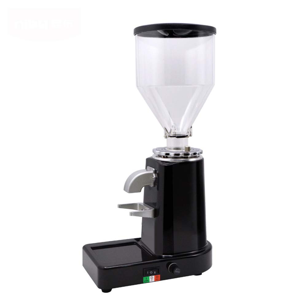 MCJL Electric Coffee Grinder, 250W Italy 20 Gear Grinding Machine Commercial Household Coffee Grinder Movable 1.5L Large Capacity,Black