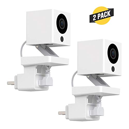 Wyze Cam Mount, Outlet Wall Mount Bracket for Wyze Cam 1080p HD Camera with Power Cable, White, 2 Pack