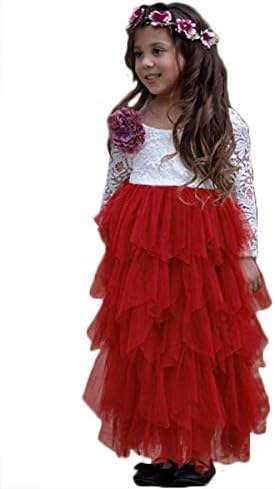 Toddler Baby Flower Girls Princess Tulle Dress Lace Backless Tutu A-line Beaded Party Dresses