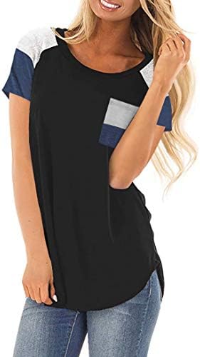 Women's Short Sleeve Basic Tunic Tops Casual T Shirt Blouse