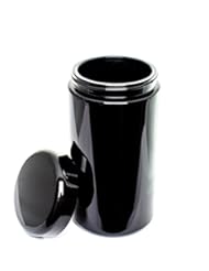 Kitchen: ultravioLeaf 500 ml (17 fl oz) Premium Coffee & Herb Storage Container / Airtight Smell Proof Black Ultraviolet Glass Screw Top Jar Canister / Best for Coffee, Tea, Herbs, Spices, or Dried Goods - ultravioLeaf
