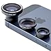 Black Universal Clip-on 180 Degree 3 in 1 Camera Lens for iPhone 5 5S 4 4S 6 Samsung Galaxy S5/S4/S3 Note 4/3/2