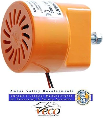 HEAVY DUTY COMMERCIAL 2 WIRE REVERSE ALARM FOR FORK TRUCKS COACHES PLANT MACHINERY AMBER VALLEY AVR80