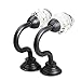 Tenflyer Pack of 2 2.36inch x 2.16inch(LW) Vintage Crystal Wall Tieback Curtain Hook Tassel Towel Hanger (Black)