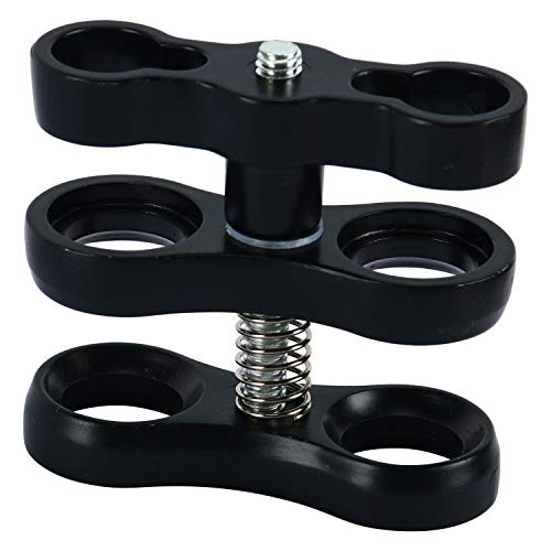 Amarine Made (1 Inch,2Pack) Black Standard Underwater Ball Clamp Mount