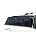 PONY DANCE Car Sun Shade - Side Window Adjustable Universal Fit Car Window Screen Shade Sox Protect Kids from Sun Lights and Harmful UV Rays Mesh Breathable Fabric, Black, 2 Pieces