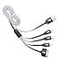 Multi Charger, 4 in 1 Multiple USB Charging Cable Adapter Connector with 8 Pin Lightning / 30 Pin / Micro USB 2.0 / Mini USB Ports for iPhone, iPad, Samsung and other Android Phones and More(100cm)