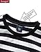 Zengjo Black and White Striped Shirt Men(S,Black&White Wide)