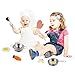 ToyerBee Pretend Play Toys, 17PCS Kitchen Play Accessories Set -Play Food & Stainless Steel Toys with Pots, Pans, Wooden Spoons, Pot Holders & Storage- Pretend Toys for Kids, Toddlers, Girls & Boys