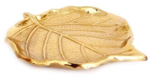 SAES Golden Leaf Metal Trinket Dish for jewellery, earrings etc