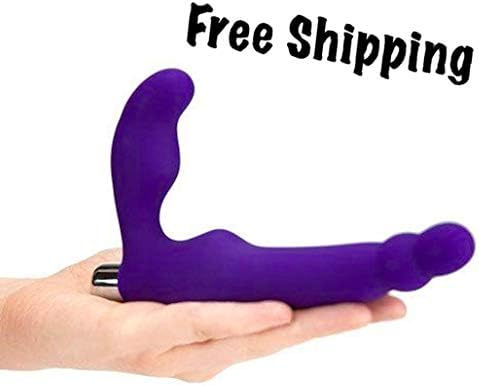 Adult Women Purple Silicone Beginner Moving Strapless Toy AAAA53