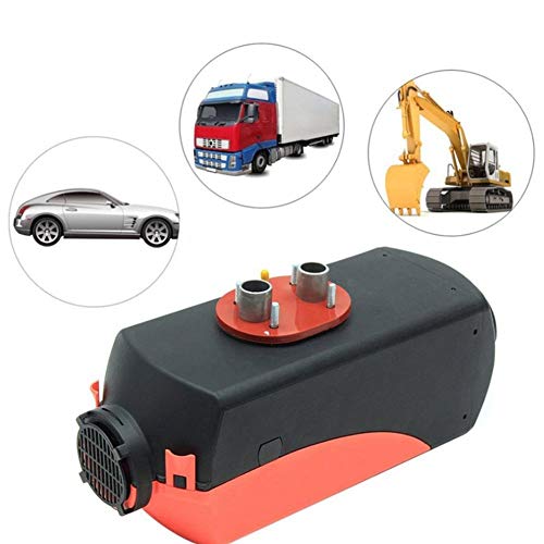 5KW 12V Diesel Fuel Heater with Remote Control LCD Monitor & Silencer Car Parking Heater for RV, Motorhome Trailer, Trucks, Boats, Bus (red + black)