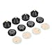 Large Speaker Spikes 1.3Inch Ebony Wood & Brass Top Isolation Stand Feet for Subwoofer Amplifier CD Player Studio Monitor Turnables via Gisveate (4 Packs)