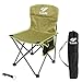 Mini Folding Camping Chair Lightweight Seat Portable Stool Mountaineering Adventure Hiking Fishing Beach Picnic Party Gardening with Carry Bag, Green