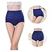 Lashapear Womens High Waist Underwear Solid Color Tummy Control Cotton Brief Panties 5 Pack, Color4, XX-Large