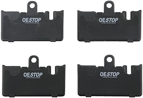 OE STOP OS871 Ceramic Premium Brake Pad Set With Installation Hardware, Rear, 1 Pack